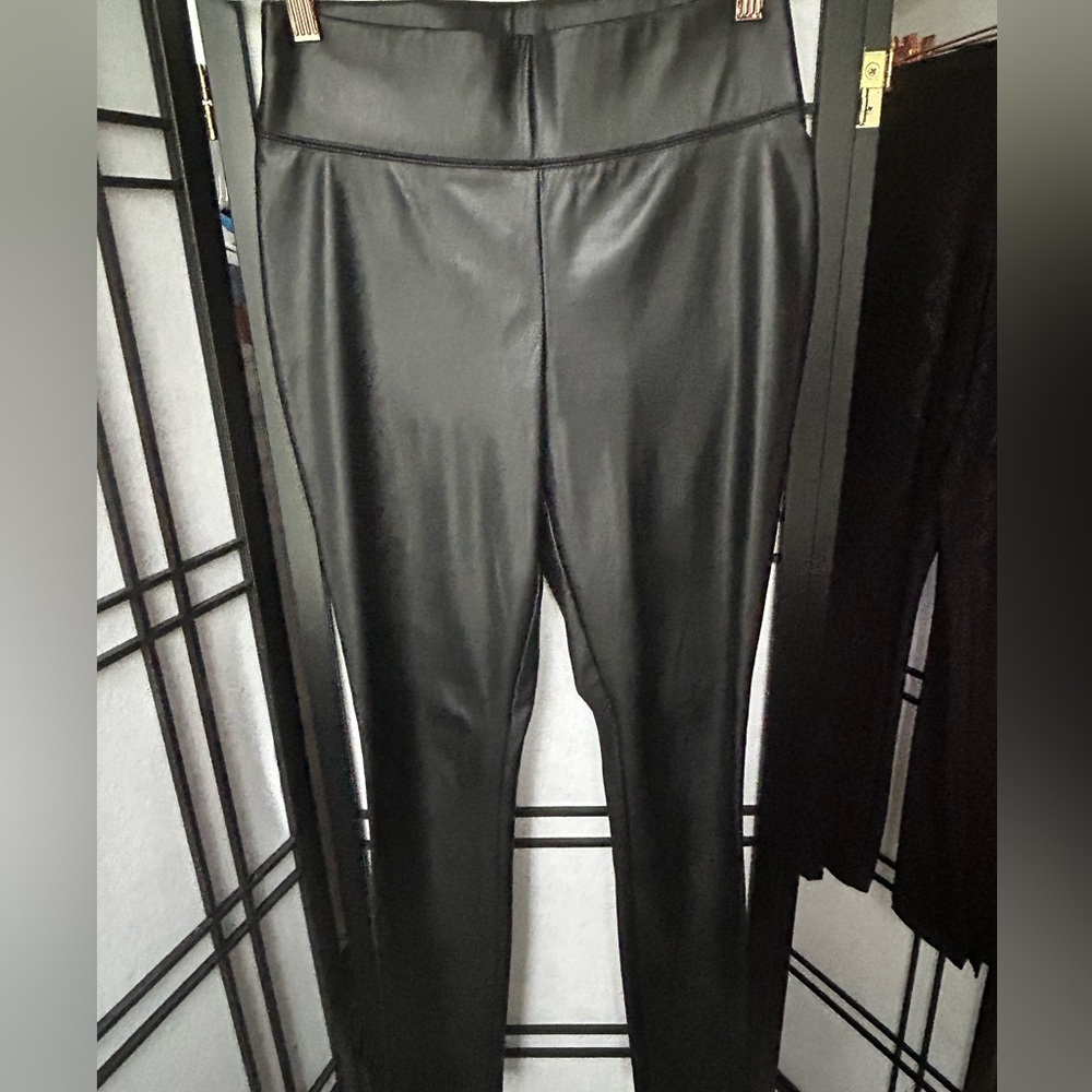 Women’s Faux Leather leggings made by INC in a size 2. Pull on leggings